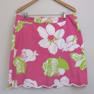 Lilly Pulitzer Skirt She's a Piston Hotty Pink Size 12